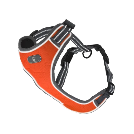 Шлея анатомічна світловідбивна AnimAll HL-8005-1 для собак, колір помаранчевий, L 42-79 см